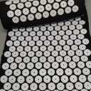 XiaoMaGe Acupressure Mat and Pillow Set with Bag - Large Size 28.7 X 16.5 inch Acupuncture Mat for Neck & Back Pain, Muscle Relaxation Stress Relief, Sciatica Pain Relief Pillow (Black)
