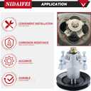 2 x 2 Pack 918-04197B Spindle Assembly with 954-04062 Belt Replace 918-04197A, 618-04197, 918-0427C, 618-0427C, 618-0324A, 618-0427A, 918-0427A, 618-0427D for Cub Cadet RZT 42 Lawn Tractors