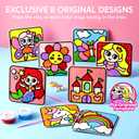 Klever Kits Air Dry Clay Painting, Air Clay Kit for Kids, 8 Pre-grooved Filling and Original Designed Boards, Easy Play and Non Toxic Material, Arts and Crafts for Kids Age 4-9 by JOVA