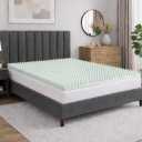 1-Inch Convoluted High Density Foam Mattress Topper, CertiPUR-US Certified for Superior Comfort and Support, Twin, Green
