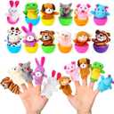 12pcs Easter Eggs Filled with Finger Puppets for Easter Basket Stuffers,Prefilled Easter Egg with Finger Puppets for Easter Egg Fillers,Party Favors,Goodie Bags Fillers, Easter Gift for Kids