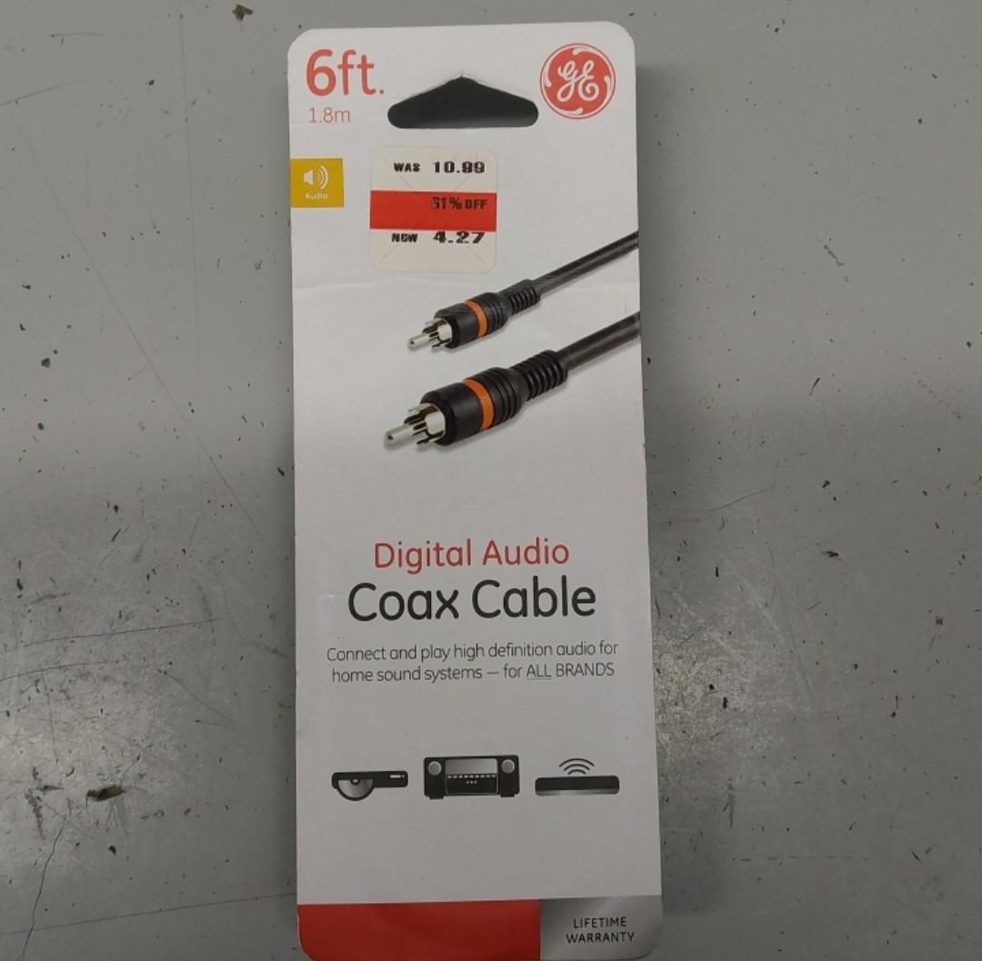 Digital Audio Coax Cable 6ft.