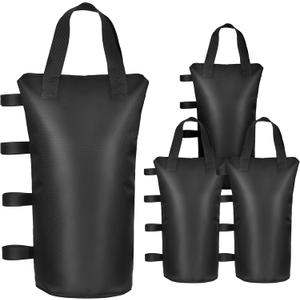 Canopy Weight Sand Bags 4 Pack, Upgraded Load Capacity Sandbags for Pop up Tent, 120LBS Weight Bags for Canopy Tent Pergola Outdoor Instant Canopies(Without Sand) (Black)