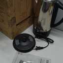 Elite Gourmet 12-Cup Electric Coffee Percolator, Dishwasher Safe Stainless-Steel Filter, Lid & Tube, Keep Warm, 360 Swivel Base Cord-less Serving, Stainless-Steel
