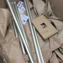 KAMANINA 1 Inch Double Curtain Rods for Windows 72 to 144 Inches (6-12 Feet), Champagne Gold Heavy Duty Double Curtain Rod, Telescoping Drapery Rod with Netted Texture Finials