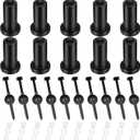 Zonon 10 Set 2 Inch Barn Door Spacers Kit Sliding Replacement Barn Door Rail Track Hardware Wall Spacers with Screws Lag Bolts Wall Anchor for Connecting Track Connection Device, Carbon Steel