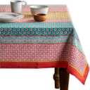 Maison d' Hermine Table Cloth Rectangle Table 100% Cotton 70 x 140 Inches Tablecloth Reusable Decorative for Dining Kitchen Room Farmhouse Home Gifts for Mothers Day Spring Summer - Provence