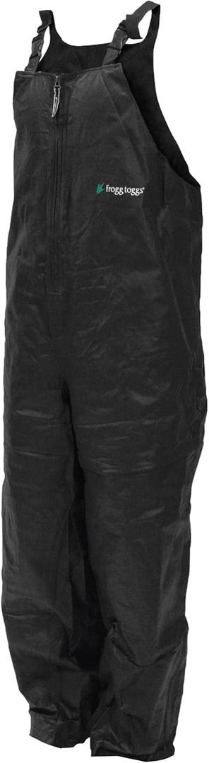 FROGG TOGGS Men's Classic Pro Advantage Waterproof Breathable Rain Bib (XX-Large, Black)