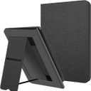 Plobors Case for Kindle Paperwhite E-Reader (7",12th Generation, 2024 Release), Soft PU Leather Cover with Auto Wake/Sleep Hand Strap Foldable Stand Compatible with LG 7 eReader (Black)