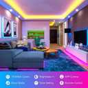 100ft Led Lights for Bedroom, Led Strip Lights Music Sync Corlor Changing, Led Light Strip with Remote & App Control RGB Strip, Led Lights for Room Dorm Home Classroom Ceiling Decor