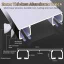 Silent Double Curtain Track Ceiling Mounted, Heavy-Duty Aluminum Room Divider Rails Bedroom/Living/Window/Hotel Drop Ceiling Curtains Tracks Easy InstallWhite, 4.6m(15.1ft)