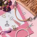 24Pcs Swivel Clasps 1.25" D Ring Lobster Clasp Claw for Strap Push Gate Lanyard Metal Swivel Snap Hooks Lobster Clasp Clips for DIY Keychain Jewelry Crafts Purse Bag Making(3.2cm Inside Diameter)