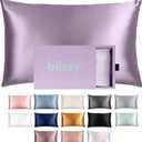 Blissy Silk Pillowcase - 100% Pure Mulberry Silk - 22 Momme 6A High-Grade Fibers - Silk Pillow Cover for Hair & Skin - Regular, Queen & King (Lavender, Standard)