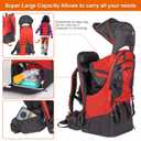 Baby Backpack Carrier, Safe Toddler Hiking Backpack Carrier Camping Child Carriers with Rain Cover Children Kid Sun Shade Large Storage Insulated Pocket, Adjustable Padded Child Seat