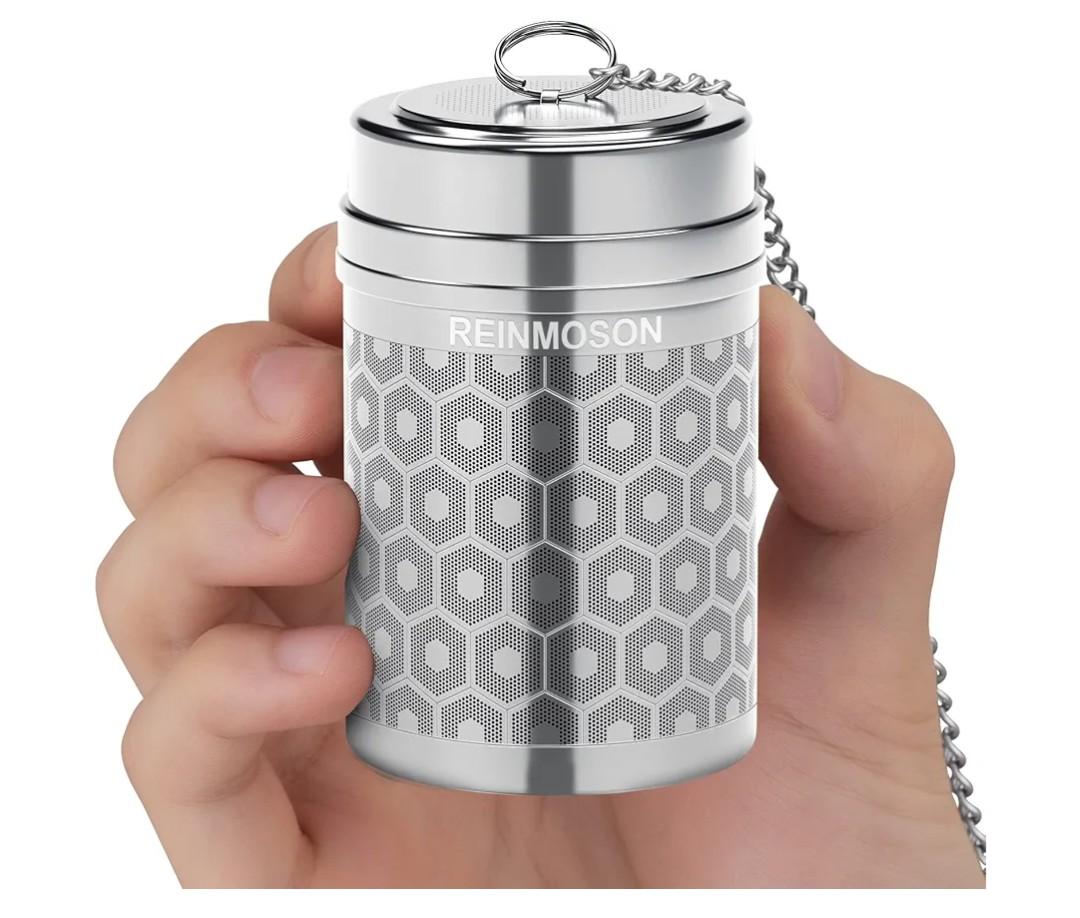 Reinmoson Large Tea Infuser for Loose Tea & Spice Infuser for Cooking, Extra Fine Mesh Tea Strainers, 304 Stainless Steel Loose Leaf Tea Steeper for Black Tea, Rooibos, etc.