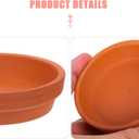 BESPORTBLE 10Pcs Terracotta Pot Plant Saucers, 3.12 Inch Round Terracotta Planter Saucers Small Clay Planter Drip Trays for Indoor Outdoor Plants