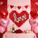2 x Heart Balloons Valentines Day Decorations - Red Pink Love Shaped Balloon for Birthday Party Decorations Wedding Decor Engagement Holiday