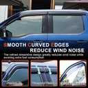 Outside-Mount Rain Guards Window Visors for 2015-2026 Ford F-150 SuperCrew & 2017-2026 Raptor/F-250/F-350/F-450/F-550 Super Duty SuperCrew Wind Deflector Dark Smoke 4-Piece Set with Thicker