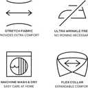 Van Heusen Mens Dress Shirt Slim Fit Ultra Wrinkle Free Flex Collar Stretch (13"-13.5" Neck 32"-33" Sleeve, Black)