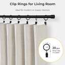INOVADAY Total Blackout Curtains for Bedroom, Black Out Curtains 84 Inch Long, Clip Rings Linen Blackout Drapes, Thermal Insulated Room Darkening for Living Room, 2 Panels - Beige,W50xL84