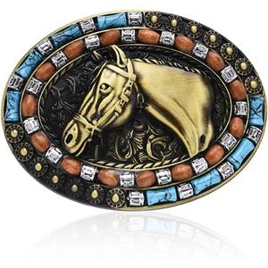 MASOP VOGU Western Belt Buckles for Men Longhorn Bull Belt Buckle Cowboy Cowgirl Rodeo Country Belts Buckle