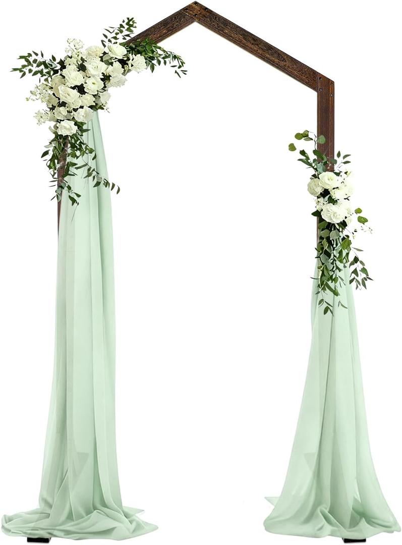 Wood Wedding Arch -7.05FT Wooden Wedding Arches for Ceremony, Wood Arbor Backdrop Stand for Proposal Wedding Party Scene, Birthday Party, Bridal Shower, Garden, Outdoor, Rustic Decorations