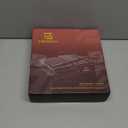 Steak Knives Set of 8 with Drawer Organizer Built-in Sharpener, 4.6 Inch Non Serrated Dinner Knife, Forged German Steel Damascus Pattern Straight Edge Meat Knife with Full Tang Handle, Black