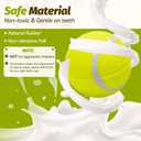 Nobleza Dog Tennis Balls 12 Pack, 2.5 Floatable Squeaky Tennis Ball for Small Medium Dogs, Training Safe Natural Rubber Squeaky Dog Balls for Dogs to Fetch Exercise, Yellow