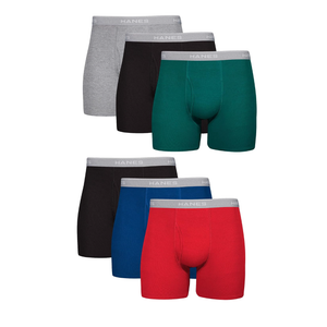 Hanes Men's Boxer Briefs, Cool Dri Moisture-Wicking Underwear, Cotton No-Ride-up for Men, Multi-Packs, Size L