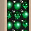 Suixing Christmas Glass Balls Multi Colors Included with Loop Set Festival Home Party Decors Xmas Tree Hanging Pendant 13PC 2.2In Dark Green
