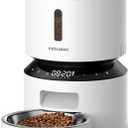 PETLIBRO Automatic Cat Feeder, Automatic Pet Food Dispenser with Freshness Preservation, Timed Dog Feeders for Dry Food, Up to 50 Portions 6 Meals Per Day, Granary White (3L-Basic)