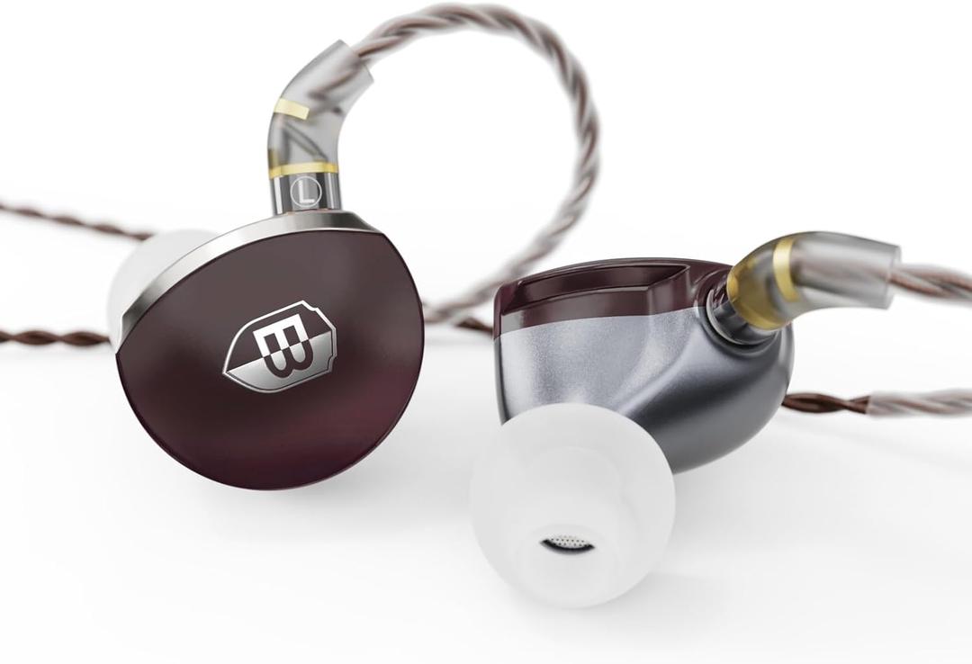 BASN MTPro in Ear Monitors, 14.5mm Planar HiFi IEM Headphones with CNC Process and 4-Core Litz OCC Single-Crystal Copper Cable for Musicians(Deep Purple)