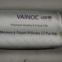 VAINOC Memory Foam Pillows Standard Size Set of 2, Adjustable Cooling Firm Pillow for Side Back Stomach Sleepers with Washable Removable Cover