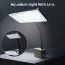 Vimvins Full Spectrum 15W Fish Tank Light Enhanced Edition LED Aquarium Light with Lens, 3 Adjustable Modes (Suitable for 10-20 Inch Tanks)