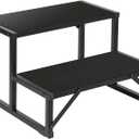 Hot Tub Step 500LBS Capacity Spa Side Step 2-Step Stairs Edge Spa Step 24 Outdoor RV Step Ladder Support Step Stool Pool Ladder Heavy Duty Steel Pedal