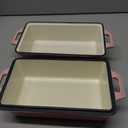 Wildone Enameled Cast Iron Bread Loaf Pan with Lid, 9x5 Sourdough Baking Pans for Homemade Bread, Cake, Meatloaf, Even Heating Bread Pans, 2-Piece Set, Pink