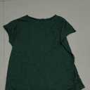 MIROL Women's Short Sleeve Tunic Tops 2025 Basic Loose T Shirts Solid Color Batwing Sleeve Casual Tee (Green, Large)