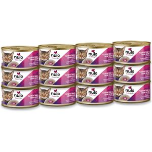 Nulo Yellowfin Tuna & Shrimp Recipe Pate Wet Canned Cat Food, 2.8 Ounce (Pack of 12), Best By 11 18 2027