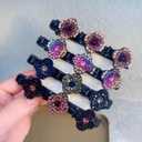 Rchovsam Sparkling Barrette Braided Hair Clips for Women Four-leaf Hair Clip for Short and Long Hair for Thick and Fine Hair Hair Styling Accessories for Holiday Party Birthday Gifts for Women 4pcs