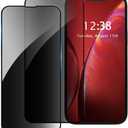 [2 Pack Privacy Screen Protector Compatible with vivo Y03/Y11(2023)/Y17s/Y35+/iQOO Z7i/Y77e/Y77/Y76 5G/Y75 5G/Y74s/Y56/Y55 5G Privacy Glass Full Coverage Tempered Glass Protective Black&2