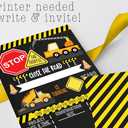 Your Main Event Prints Construction Boy Birthday Invitations - Dump Truck Party Invites - 20 Invitations - Envelopes Not Included