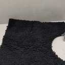 Smiry Luxury Chenille Toilet Rugs U-Shaped 24x24, Soft Absorbent Non-Slip Contour Bathroom Rugs for Toilet, Machine Washable Contoured Bath Mats, Black