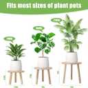 Wood Plant Stands Indoor, 3-Pack Single Plant Stand for 6-12 Inch Pots, Mid-Century Modern Plant Stool, Tall Wooden Plant Stand for Large Plants Perfect Fit for Living Room, Balcony, Office(Light Brown)