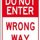 Do Not Enter Sign, Wrong Way Sign, 18 x 12 Inches Engineer Grade Reflective Aluminum Sign, UV Protected, Weather Resistant, Easy to Mount