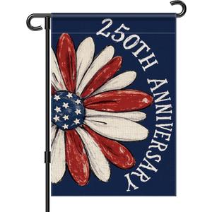 250th Anniversary America Garden Flag, 250 Anniversary USA Flag Patriotic Banner 250 Years of Freedom Yard Sign 4th of July Double-Sided Waterproof 1776-2026 Commemorative Flag 12x18 Inch