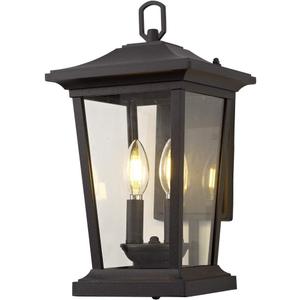 Outdoor Wall Lantern, Large Exterior Waterproof Wall Sconce Light Fixture, Black Anti-Rust Outside Porch Sconce Lights with Clear Glass, A272