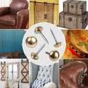 Retro Solid Pure Brass Tacks as Antique Upholstery Nails for Furniture, Decorative Push Pins for Wood,Carpet Tacks,Hardware Nails,Cap Nails,Thumb TacksBrass Fasteners(1/2",12mm Gold Color,20 Pcs)