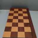 20" Extra Large Folding Chess Set - Walnut Wood Board & Weighted PVC Pieces - Portable Tournament Game for Adults, Travel, Gifts (Perfect for Beginners & Adults)