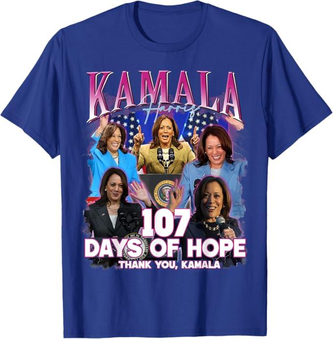 107 Days Kamala Harris T-Shirt, Size M