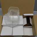 Sumind Set of 6 Square Drinking Glasses 8/13/17 oz Cocktail Glass Cups Clear Tall Cute Tumbler for Iced Tea Juice Beer Coffee Mixed Drink